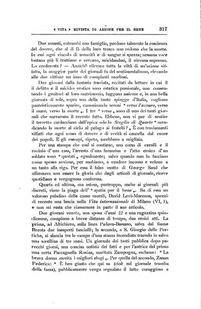 La vita rivista mensile dell'Unione giovanile per la moralità