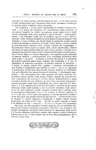 La vita rivista mensile dell'Unione giovanile per la moralità