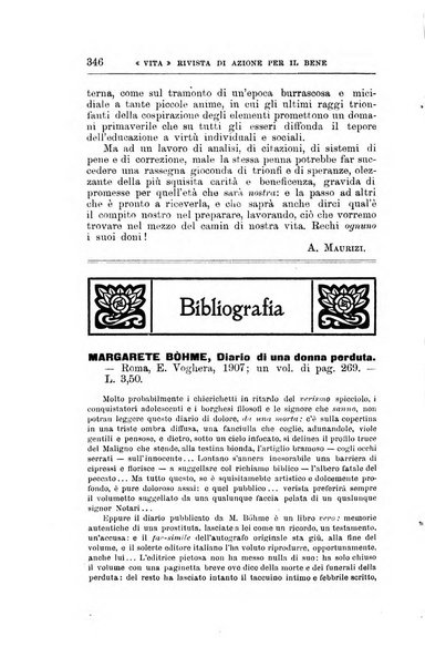 La vita rivista mensile dell'Unione giovanile per la moralità