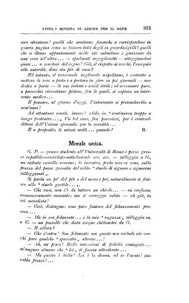 La vita rivista mensile dell'Unione giovanile per la moralità