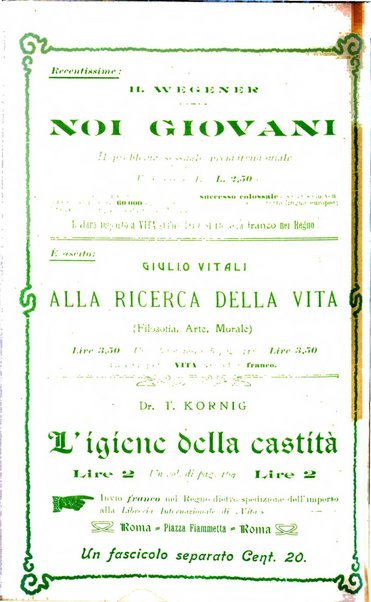 La vita rivista mensile dell'Unione giovanile per la moralità