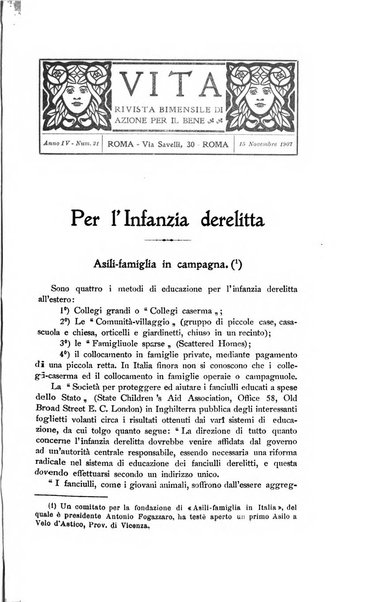 La vita rivista mensile dell'Unione giovanile per la moralità