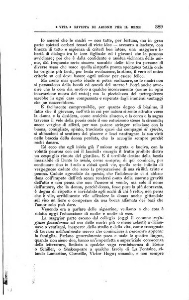 La vita rivista mensile dell'Unione giovanile per la moralità