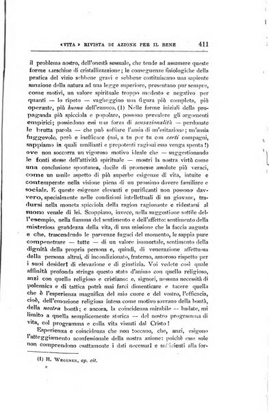 La vita rivista mensile dell'Unione giovanile per la moralità