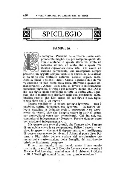 La vita rivista mensile dell'Unione giovanile per la moralità