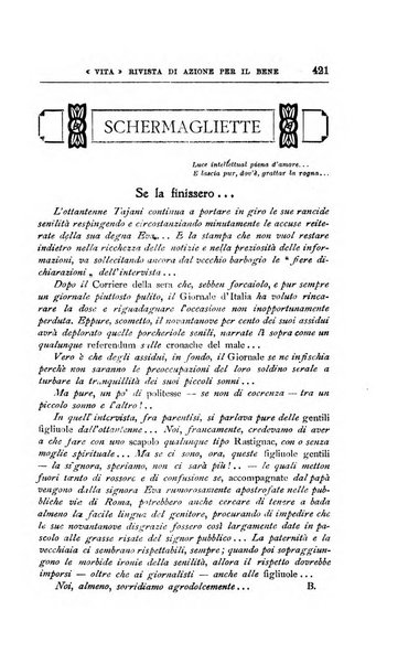 La vita rivista mensile dell'Unione giovanile per la moralità