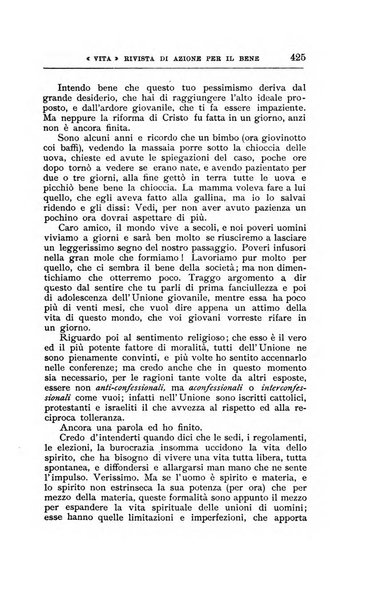 La vita rivista mensile dell'Unione giovanile per la moralità