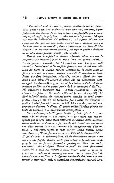 La vita rivista mensile dell'Unione giovanile per la moralità