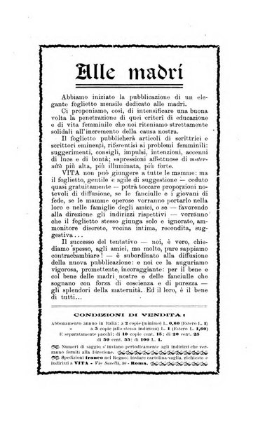 La vita rivista mensile dell'Unione giovanile per la moralità