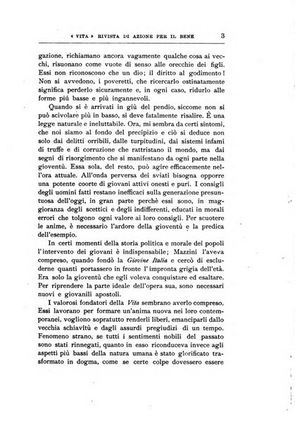 La vita rivista mensile dell'Unione giovanile per la moralità