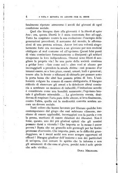 La vita rivista mensile dell'Unione giovanile per la moralità