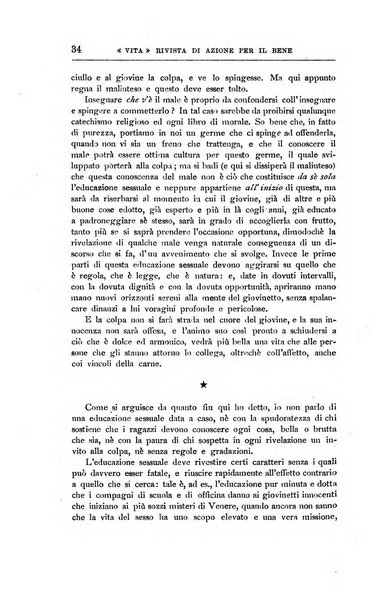 La vita rivista mensile dell'Unione giovanile per la moralità