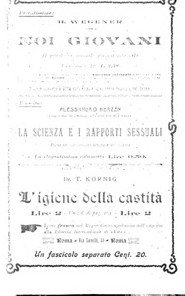 La vita rivista mensile dell'Unione giovanile per la moralità