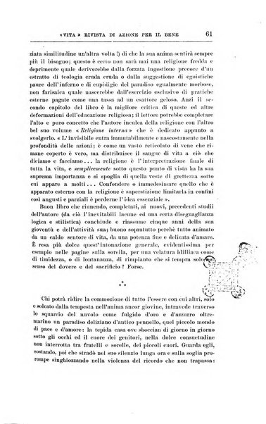 La vita rivista mensile dell'Unione giovanile per la moralità