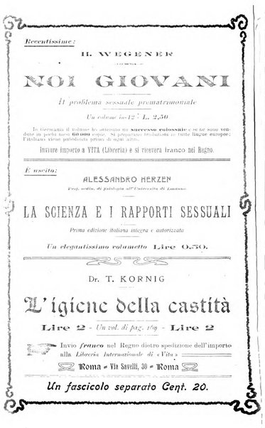 La vita rivista mensile dell'Unione giovanile per la moralità