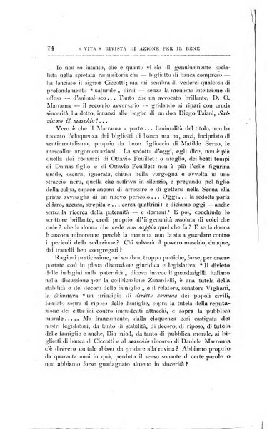 La vita rivista mensile dell'Unione giovanile per la moralità