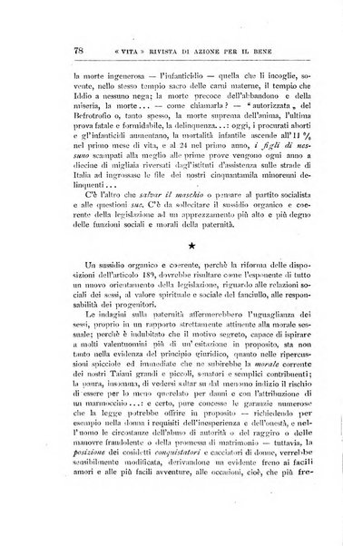 La vita rivista mensile dell'Unione giovanile per la moralità