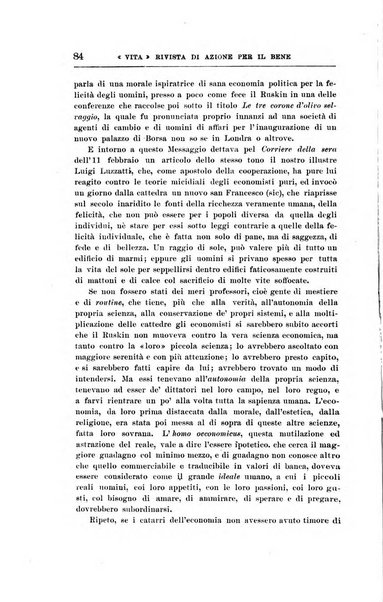 La vita rivista mensile dell'Unione giovanile per la moralità