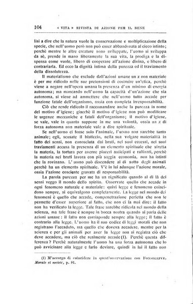 La vita rivista mensile dell'Unione giovanile per la moralità