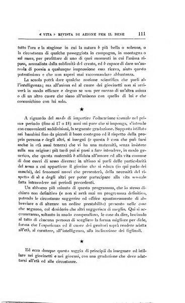 La vita rivista mensile dell'Unione giovanile per la moralità