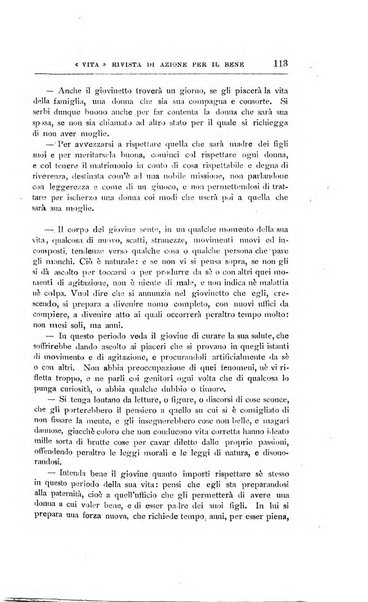 La vita rivista mensile dell'Unione giovanile per la moralità