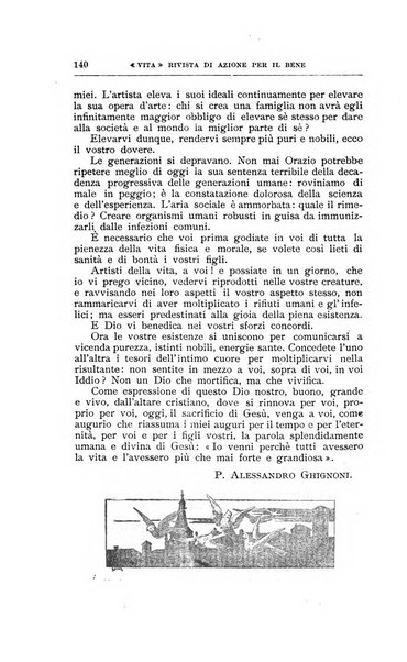 La vita rivista mensile dell'Unione giovanile per la moralità