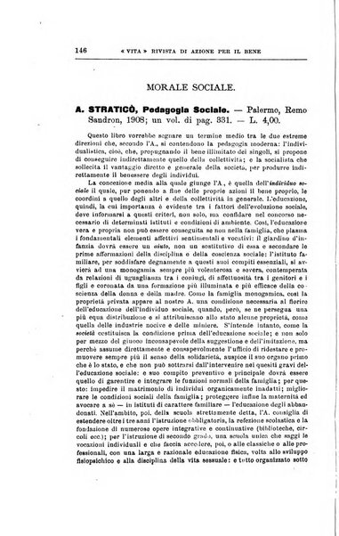 La vita rivista mensile dell'Unione giovanile per la moralità