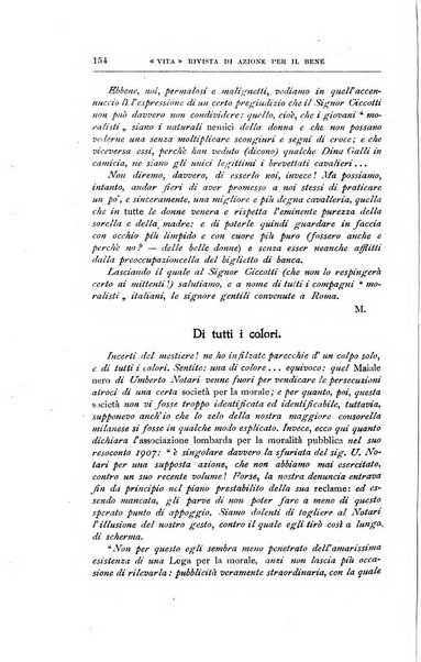 La vita rivista mensile dell'Unione giovanile per la moralità