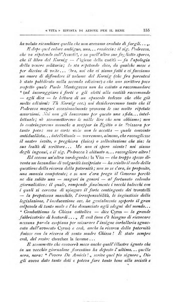 La vita rivista mensile dell'Unione giovanile per la moralità