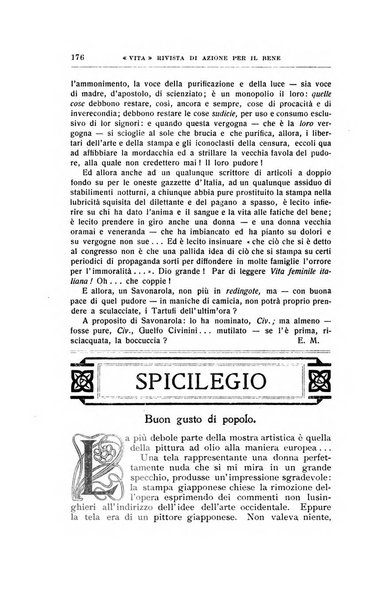 La vita rivista mensile dell'Unione giovanile per la moralità