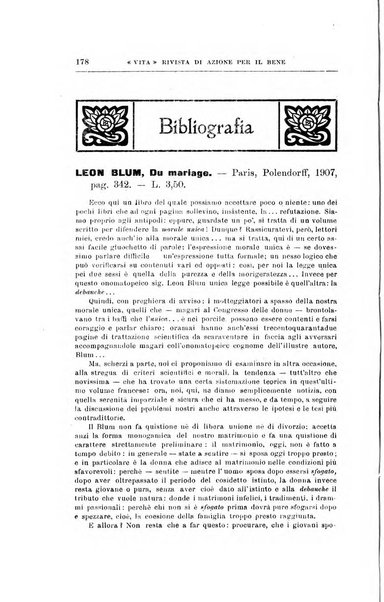 La vita rivista mensile dell'Unione giovanile per la moralità