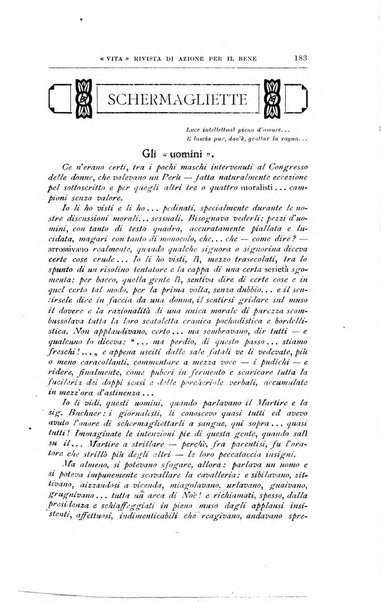 La vita rivista mensile dell'Unione giovanile per la moralità