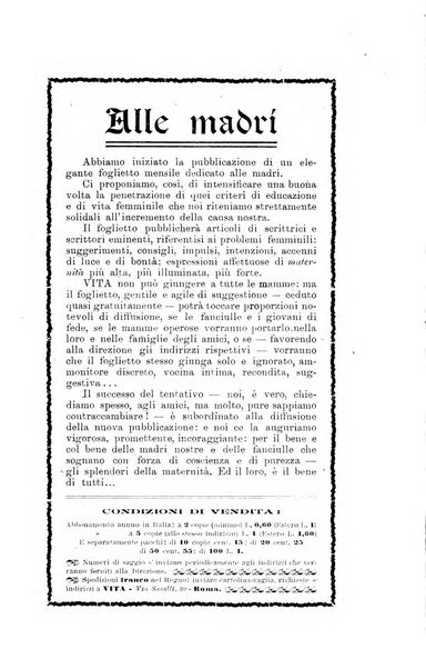 La vita rivista mensile dell'Unione giovanile per la moralità