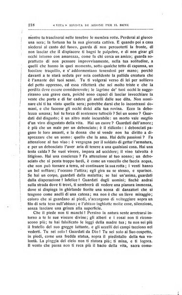 La vita rivista mensile dell'Unione giovanile per la moralità