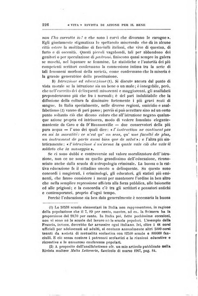 La vita rivista mensile dell'Unione giovanile per la moralità