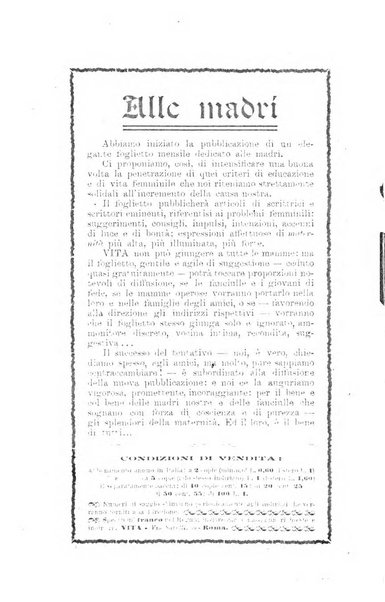 La vita rivista mensile dell'Unione giovanile per la moralità