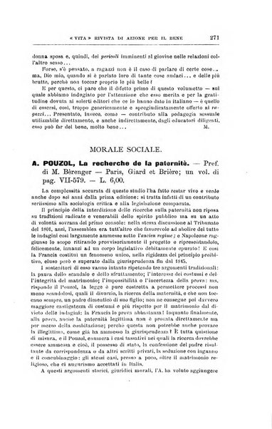 La vita rivista mensile dell'Unione giovanile per la moralità