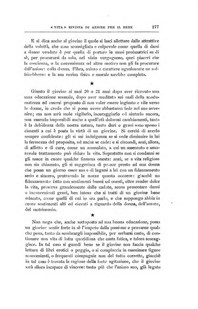 La vita rivista mensile dell'Unione giovanile per la moralità