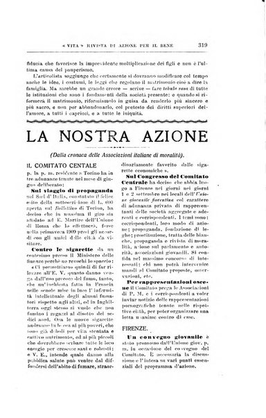 La vita rivista mensile dell'Unione giovanile per la moralità