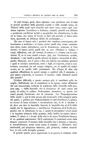 La vita rivista mensile dell'Unione giovanile per la moralità