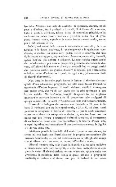 La vita rivista mensile dell'Unione giovanile per la moralità