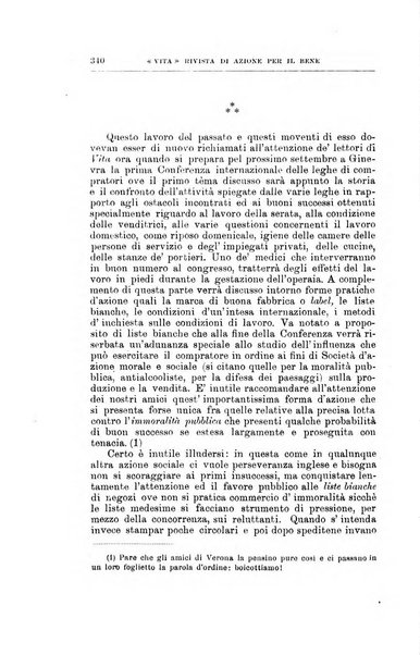 La vita rivista mensile dell'Unione giovanile per la moralità