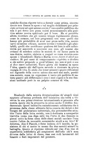 La vita rivista mensile dell'Unione giovanile per la moralità