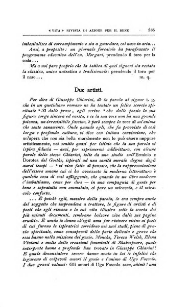 La vita rivista mensile dell'Unione giovanile per la moralità