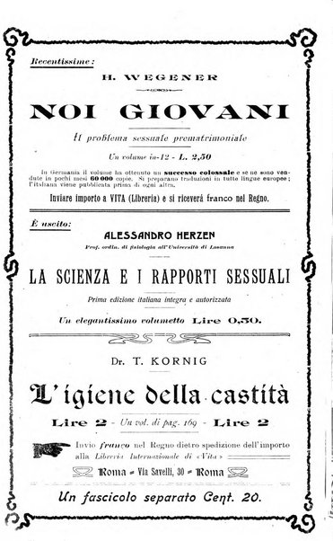 La vita rivista mensile dell'Unione giovanile per la moralità