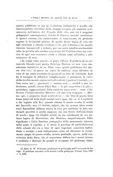 La vita rivista mensile dell'Unione giovanile per la moralità