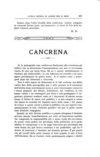 La vita rivista mensile dell'Unione giovanile per la moralità