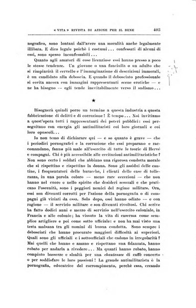 La vita rivista mensile dell'Unione giovanile per la moralità