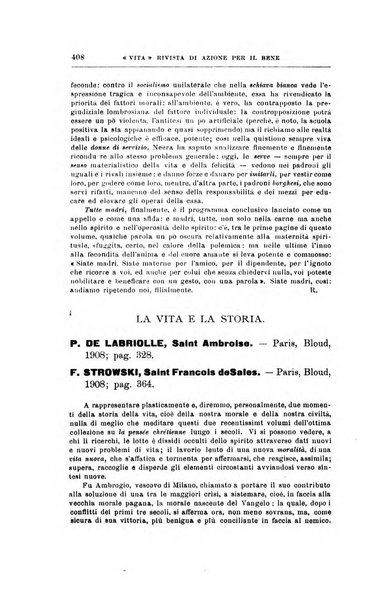 La vita rivista mensile dell'Unione giovanile per la moralità