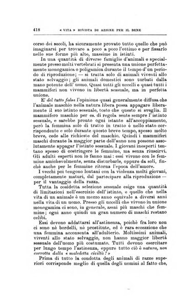 La vita rivista mensile dell'Unione giovanile per la moralità